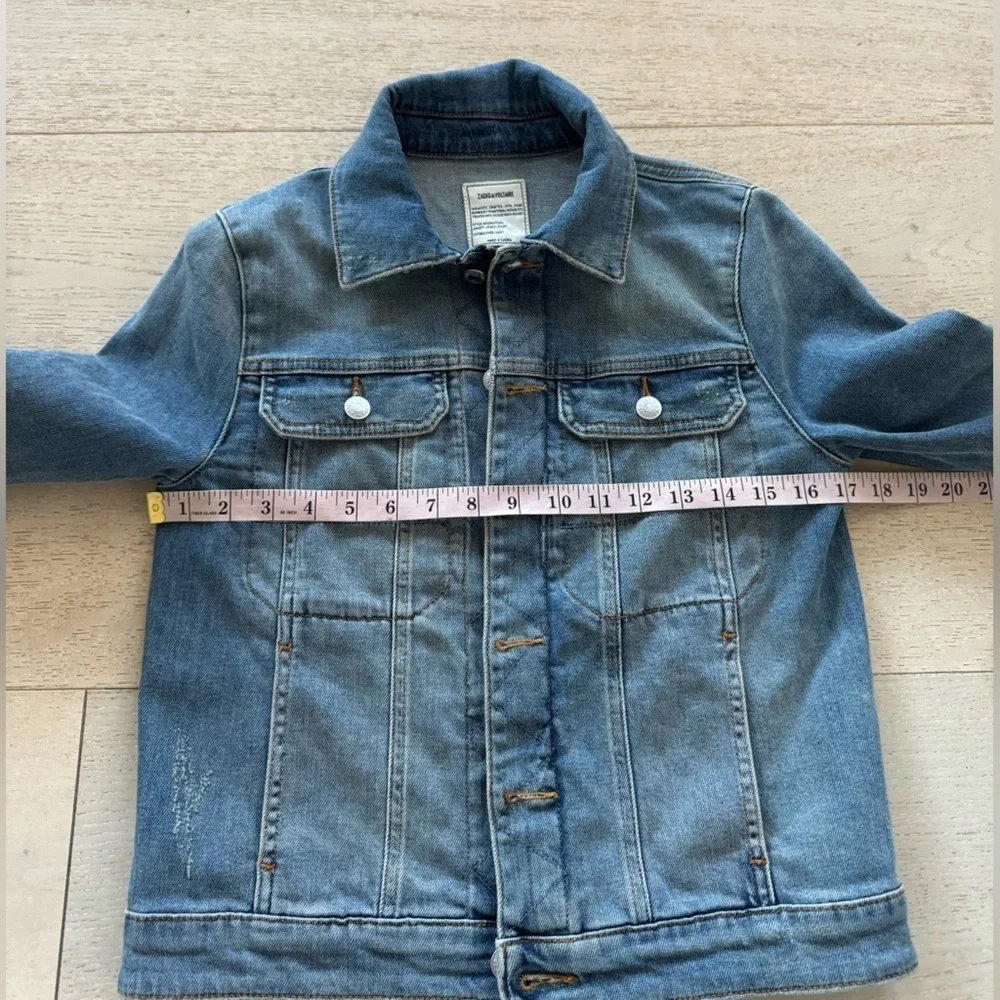 Zadig & Voltaire Light Blue Denim Jacket with Back Graphic Patch